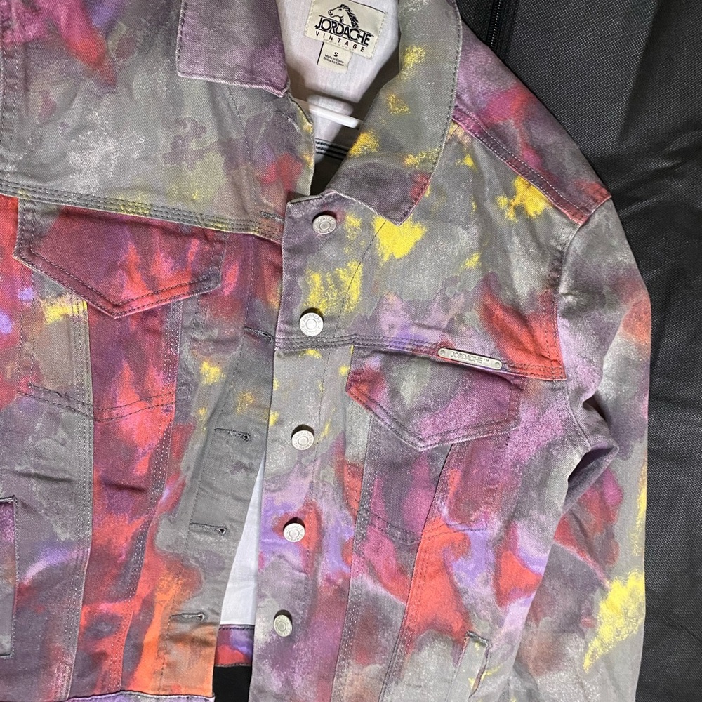 Colorful Splatter Denim Jacket - Picture 9 of 17